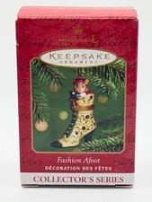 HALLMARK KEEPSAKE ORNAMENT 2001 FASHION AFOOT 2ND IN THE SERIES PORCELAIN NEW