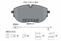 Textar Bremsbelagsatz Scheibenbremse Q+ 2627001 FüR VW Transporter T6 SGA SGH