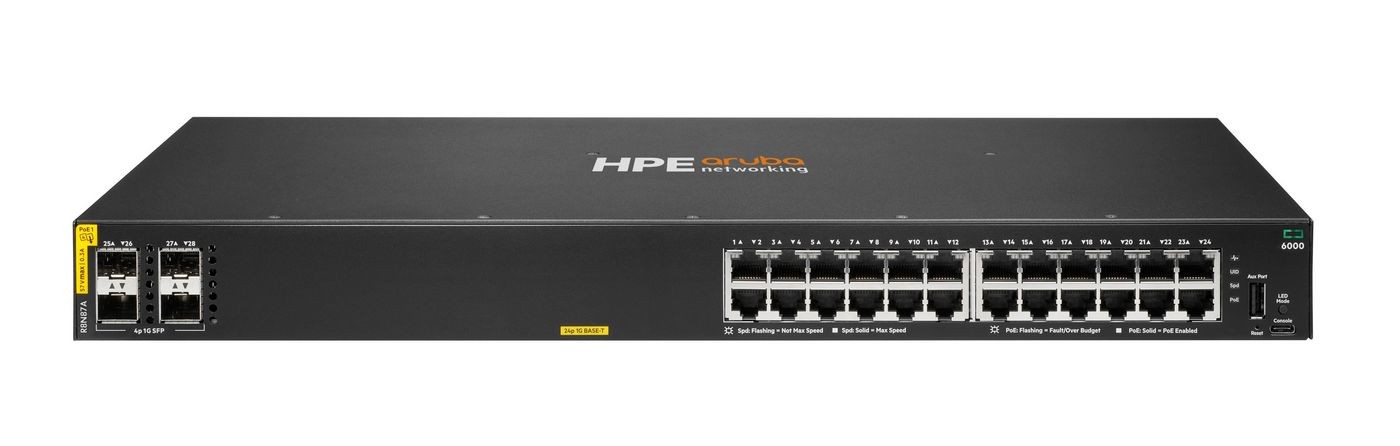 Hewlett Packard Enterprise R8N87A Aruba 6000 24G Class4 Poe