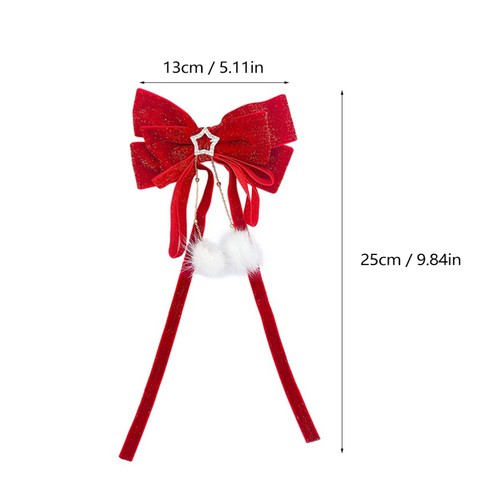 Big Bow Hair Card Barrette for Women Girl Child Girls Red - Picture 3 of 10