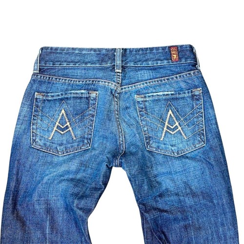 7 For All Mankind Women's Bootcut Jeans Blue Size 25 "A" Pocket - Picture 6 of 7