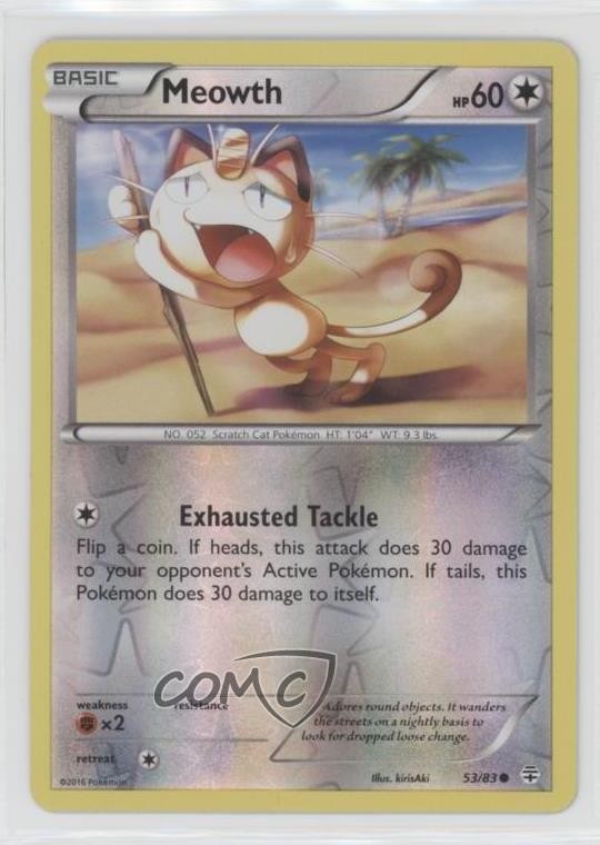 Meowth Reverse Foil Pokémon XY Generations #53