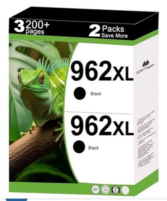 2PK 962XL Ink Cartridges for HP Officejet Pro 9010 9015 9018 9020 9025 Printers