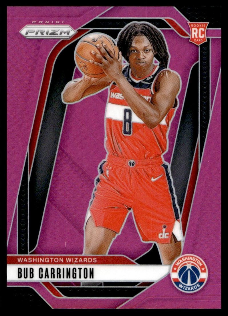 2024-25 Panini Prizm PINK Bub Carrington Rookie 021/249 Wizards #244 C70