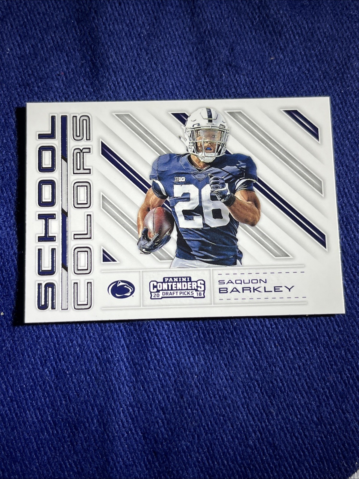 2018 Panini Contenders Draft Picks - School Colors Saquon Barkley #5 (RC)