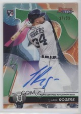 2020 Bowman's Best of Green Refractor 93/99 Jake Rogers #B20-JR Auto 16s2