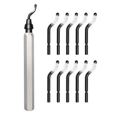 voltrish 11Blade Deburring Tool for 3D Printing, Premium HighSpeed Steel Blad...