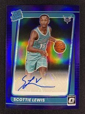 2021-22 Donruss Optic #196 Scottie Lewis Rated Rookie Signatures Purple Auto