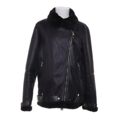 Amisu, Shearling Jacke, Damen, Größe: 38, Schwarz, Polyester, Einfarbig #eHG
