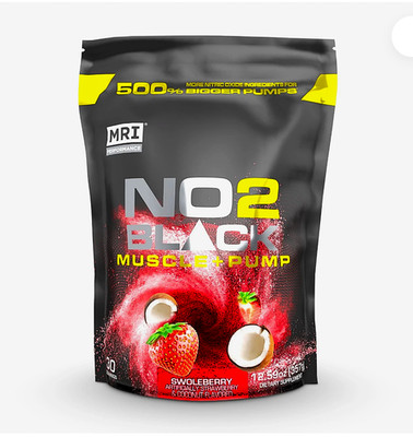 MRI  Performance NO2 Black  Muscle + Pump Nitric Oxide (30 servings) Swoleberry