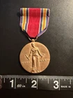 Original WW2 US Military Victory Medal Slot Brooch Vintage