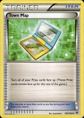 Pokemon TCG Card Town Map Item XY - BREAKthrough BKT 150/162 2015