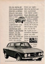Pubblicità originale anni 60 Alfa Romeo GT 1300 Junior GT 1750 Veloce