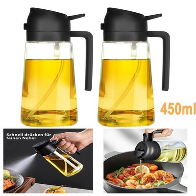 2x Ölsprüher für Speiseöl Öl Sprühflasche Ölzerstäuber Oil Sprayer Ölspender