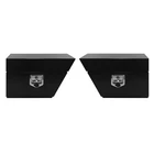 24"x10"x16" Pair Flat Aluminium Undertray Under Tray Truck Ute Tool Box Black