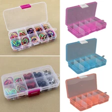 Plastic Container Pill Case Storage Box Organizer Jewelry Bead Case Detachable 