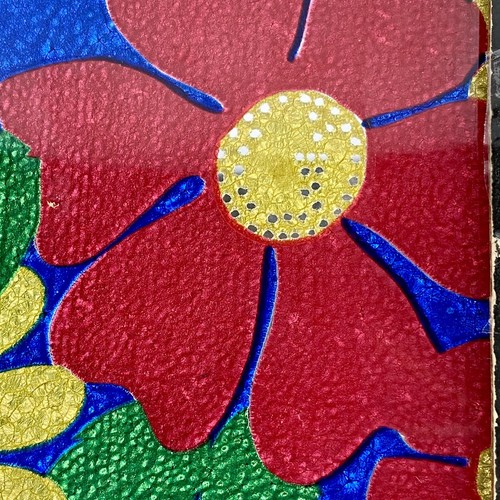 Vintage MCM Hoyne Retro Wandspiegel Quadrate Mode Drucke Flower Power Menge 12 - Bild 7 von 12