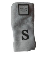 Small Monogrammed Turkish Golf Bags Towel 100 Cotton LETTER. S.