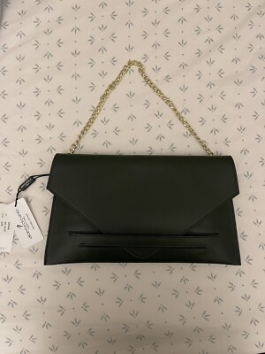 Alberta di Canio green olive clutch
