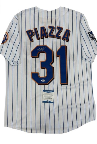 Mike Piazza METS 31 Hand Signed Jersey Autographed by BECKETT COA - Picture 6 of 8