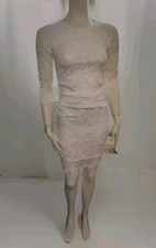 Krisp Floral Lace Dress NWT 3/4 Length Sleeve ~ Juniors Extra Small (Off White)