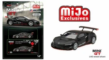 HONDA NSX GT3 PRESENTATION MATT BLACK LTD 1/64 DIECAST MODEL CAR BY TSM MGT00025