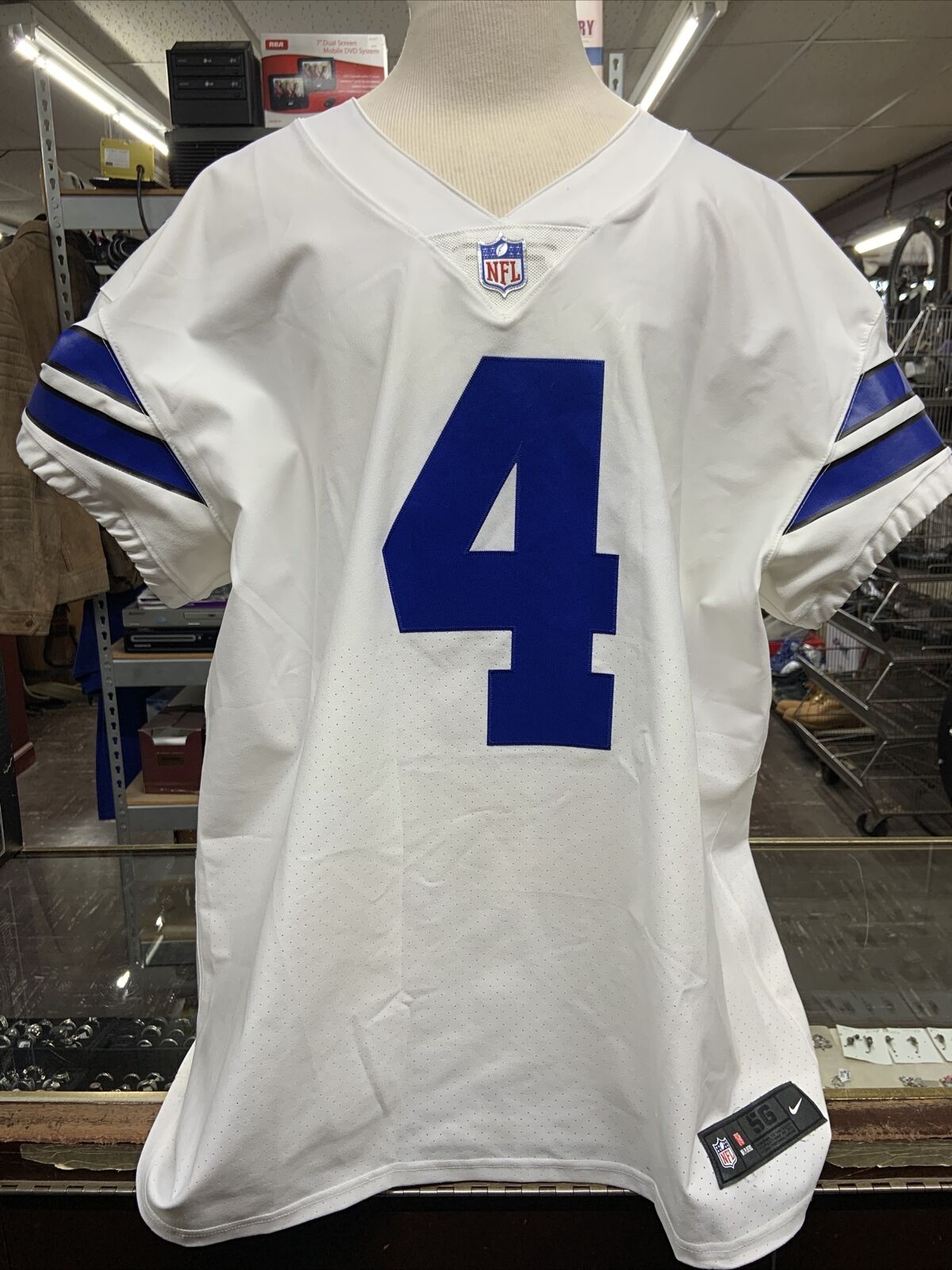 Nike Youth Dallas Cowboys Dak Prescott #4 White Game Jersey