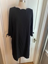 TALBOTS BLACK A-LINE DRESS-SIZE8-NWT$ 129.00-LONG SLEEVES-LOVELY!  