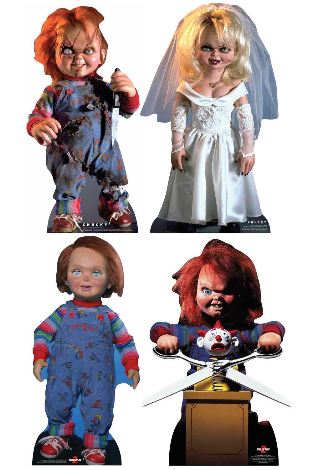 Chucky Collection Official Cardboard Cutout Set of 4 - Child's Play Horror