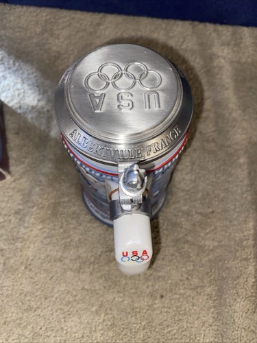 1992 U.S. Winter Olympic Team Ceramic Stein W/Original Box (Made In Germany)-New - Picture 9 of 22
