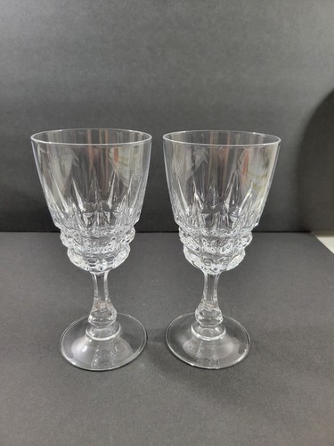 Set of 2 Cristal D’Arques-Durand Pompadour Water Goblet 6 ¾” Tall France - Picture 3 of 8