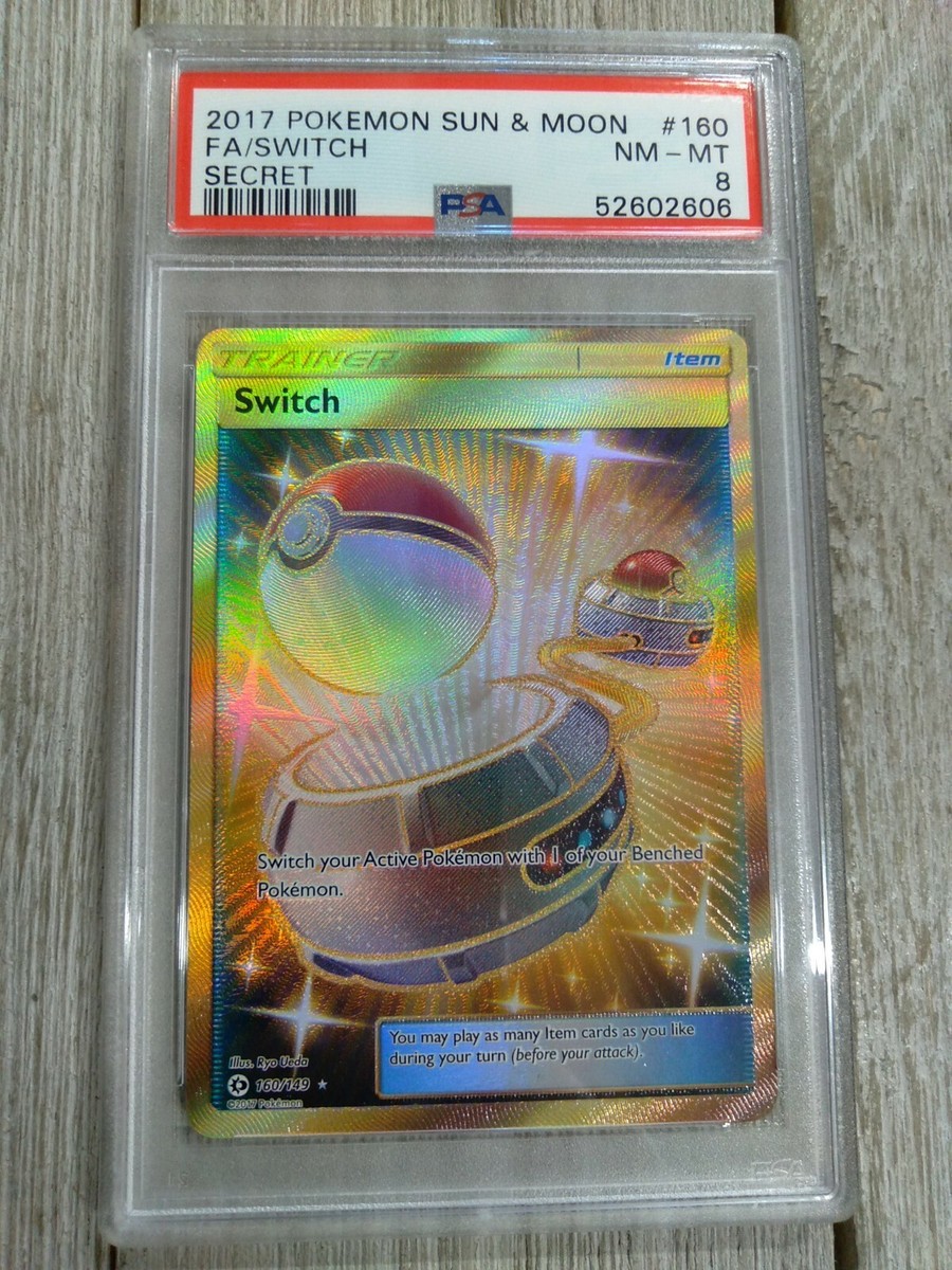 PSA 8 Full Art Switch 2017 Pokemon Sun & Moon Secret 160/149 | eBay