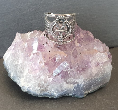 Ank cruz de la vida egipcia talisman anillo de plata sterling silver egyptian - Picture 4 of 8