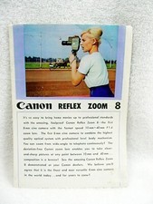 Canon Reflex Zoom 8mm Movie Camera Pamphlet  4pg  Pics  text  6.25 