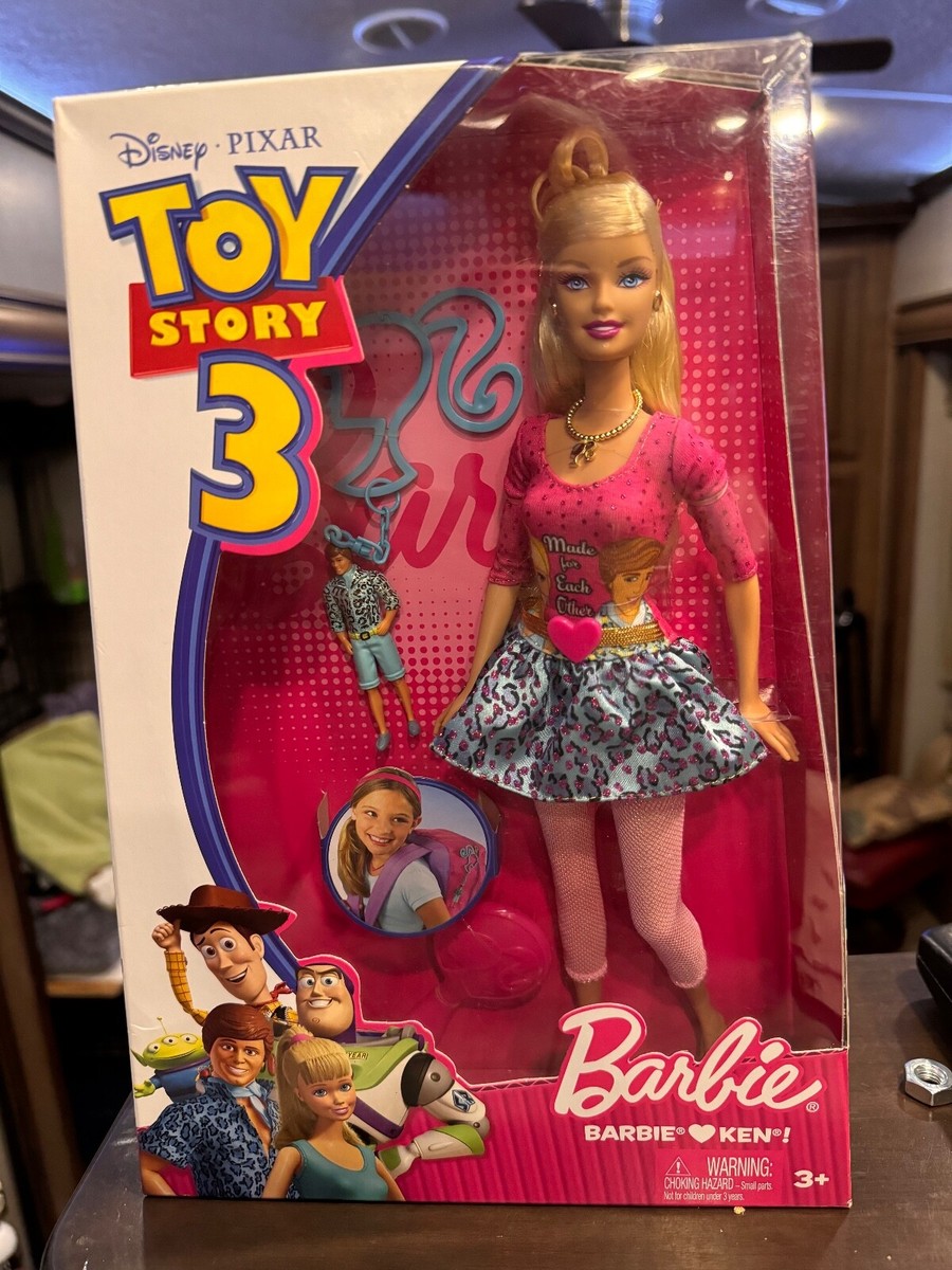 Barbie Loves Ken Toy Story 3 Doll Disney Pixar #T2965 With Ken Key