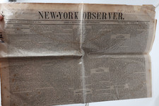 1849 NEW YORK OBSERVER VOL XXVII NO43 ANTIQUE NEWSPAPER