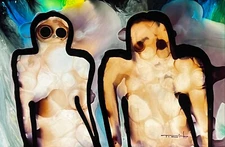 Jose Tonito Original art painting.Organic realism.SOME Bodies.Surreal figures