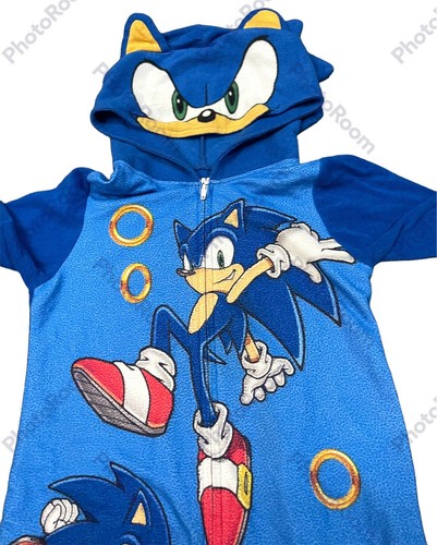*Boys' Sonic the Hedgehog Pajamas One-Piece Footless Sleeper - Size Small* - Picture 2 of 5