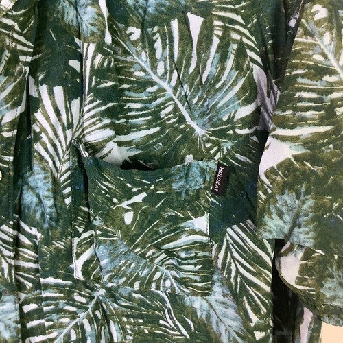 Molokai Surf Co Boys Short Sleeve Button Up Palm Fronds Green Shirt Size XXL - Picture 2 of 13
