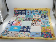 Handmade 48 X 32 Baby Girl Boy Quilt Crib Blanket Yellow Rainbow