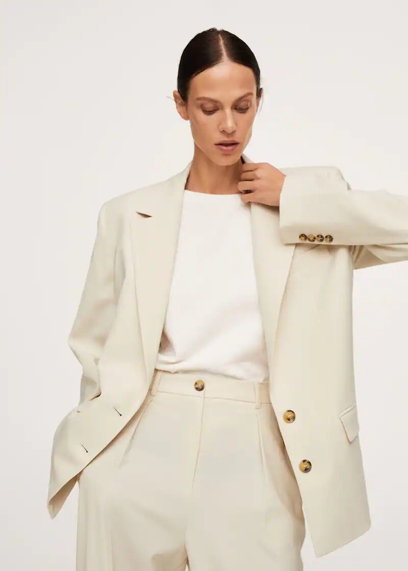 pernille x mango Structured wool blazer sz s