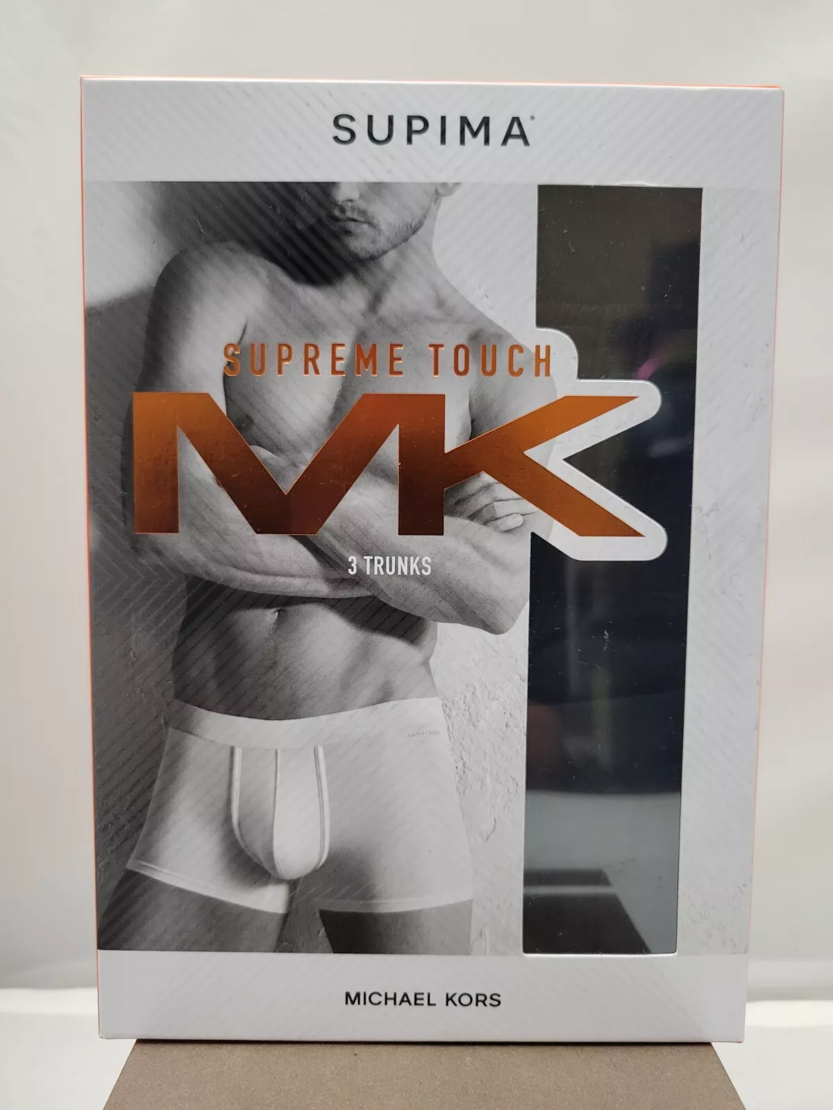 Boîtes pour hommes MK Supima Michael Kors Supreme Touch XL (3 pack) noires neuves