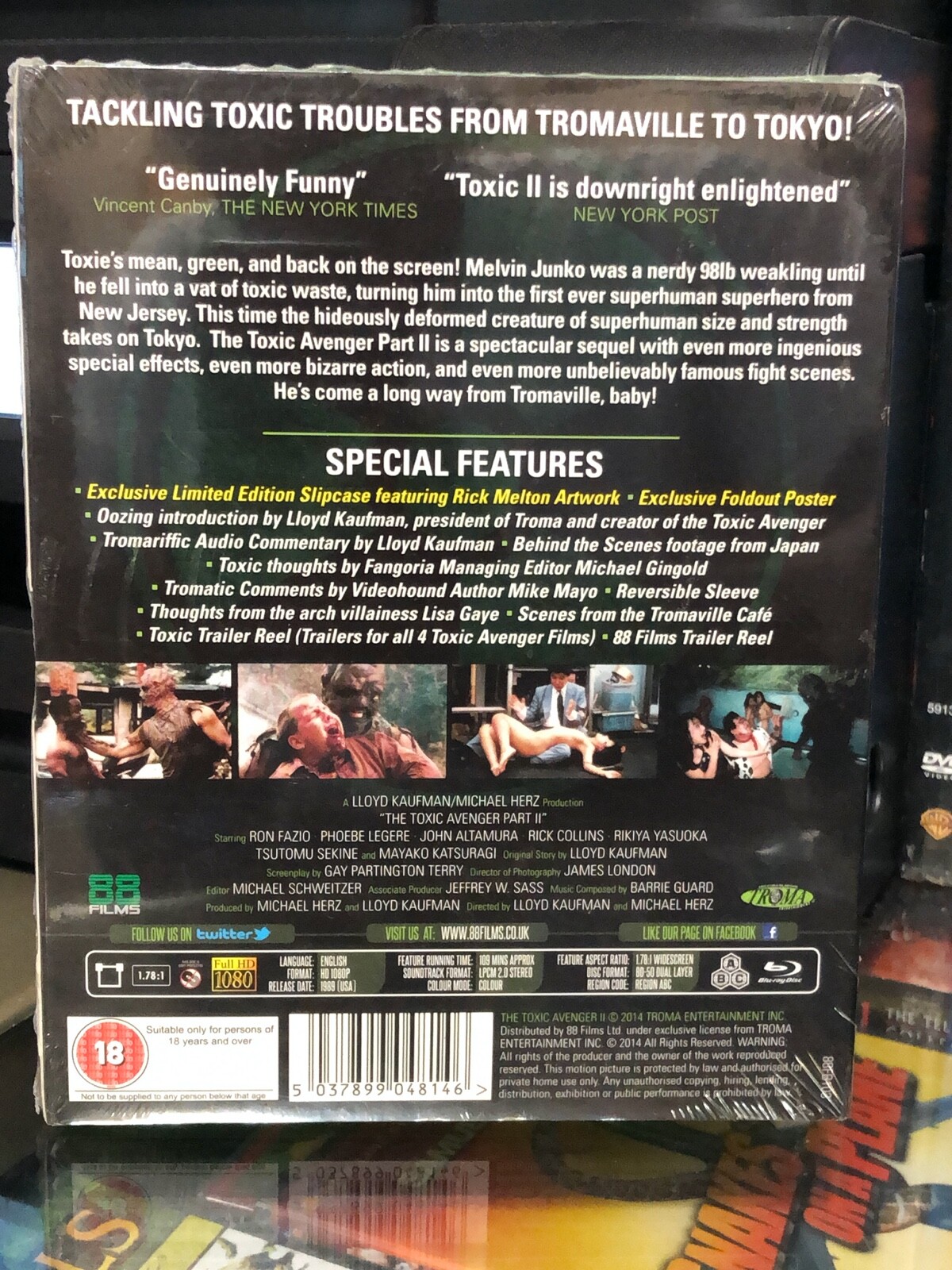 Toxic Avenger Part 2 With Foldout Poster/SLIP COVER (Blu-ray) 88 FILMS ...