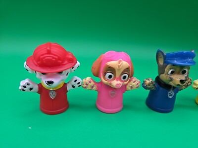 Nickelodeon Paw Patrol Finger Puppets Lot of 5 Kids Bath Toys