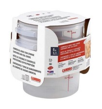 Cambro Round Translucent Container with Lid 6 qt., 2 pk., Free Shipping