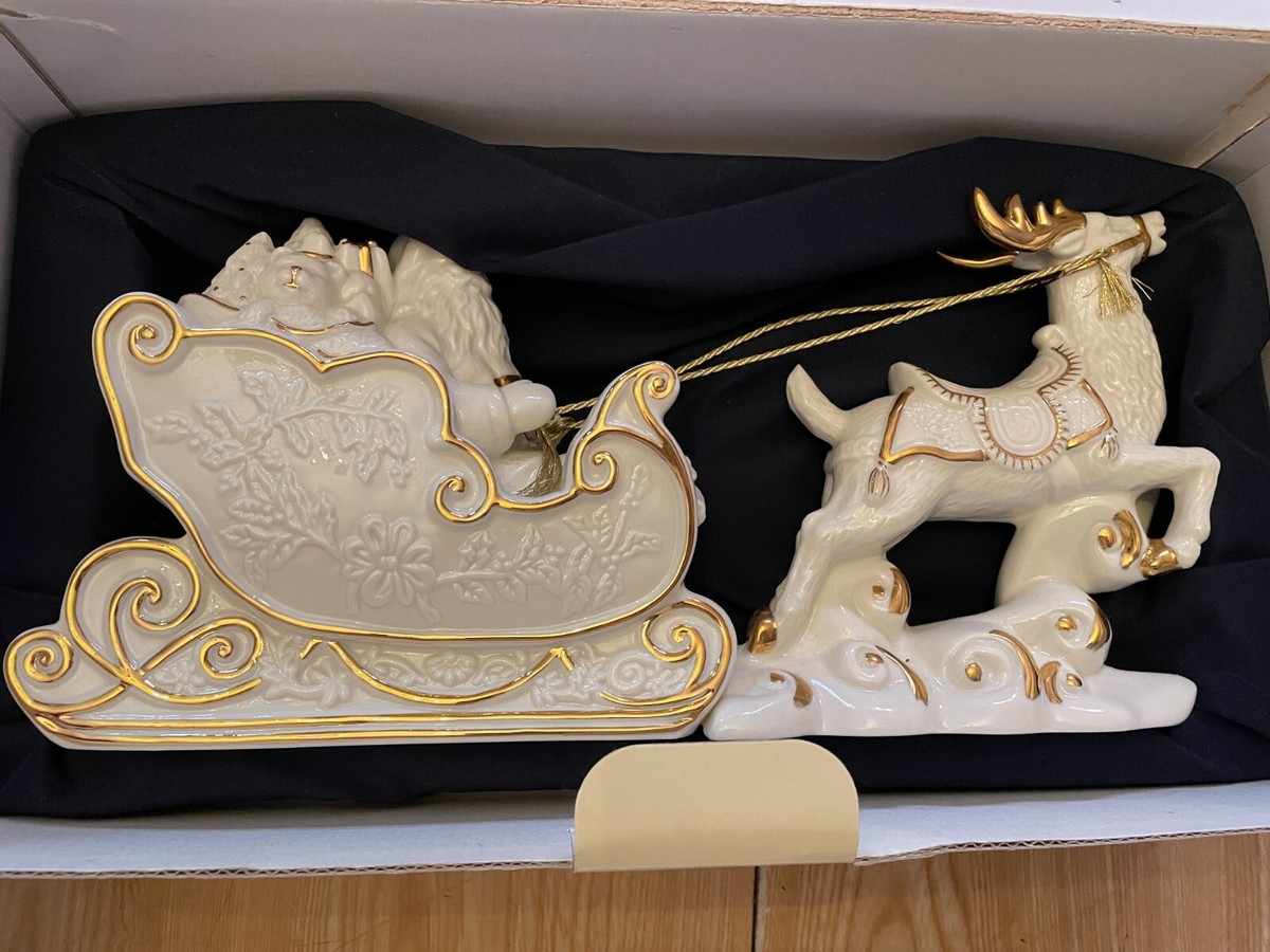 Mikasa Holiday Elegance Porcelain Santa with Sleigh FK001
