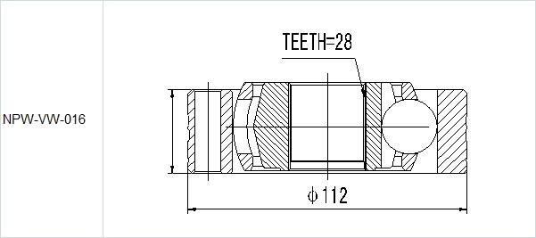 INNER CV JOINT AUDI Q7 06 - , VOLKSWAGEN TOUAREG 02 - , AMAROK 10 - , CAYENNE