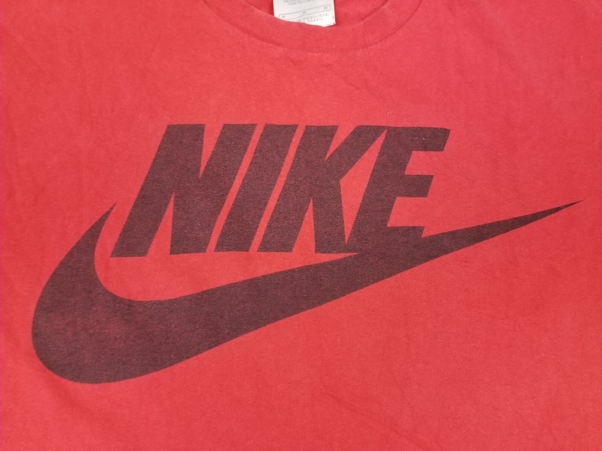 VINTAGE 90' NIKE SWOOSH LOGO RED COTTON T-SHIRT SZ MEDIUM | eBay