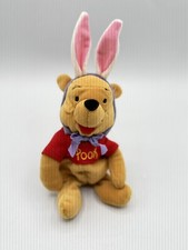 NWT Disney Store Easterbunny Pooh 9  Bean Bag Plush Stuffed Animal 1990  s Vintage