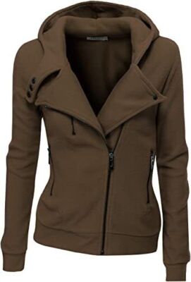 DOUBLJU Women's Lightweight Zip-Up Hoodie Jacket - Thin & Soft Plus Size Burgundy Hoodie (3X)